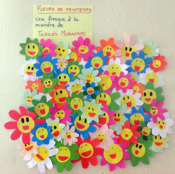 Des fleurs de printemps, à la manière de Takashi Murakami