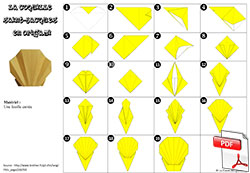 Origami - une coquille Saint-Jacques - tutoriel