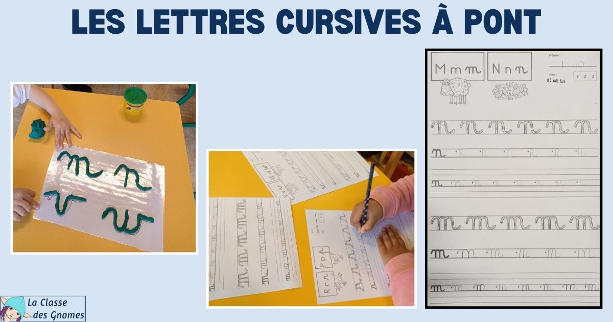 Les lettres cursives en GS - la famille des lettres à pont ~ La Classe ...