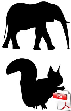 Code-barres à la manière de Vasarely - Silhouettes d'animaux