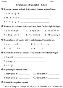 Exercice Ordre Alphab tique Ce1 CGKWYM Exercice Ordre Alphab tique Ce1 CGKWYM