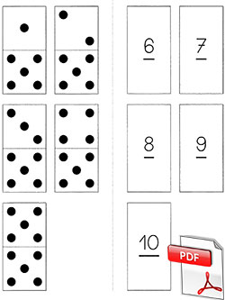 Mémory des nombres de 5 à 10 - cartes