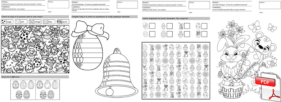 Pâques - Fichier d'activités en autonomie