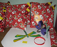 Étoile de Noël en rouleaux de papier - cadeau