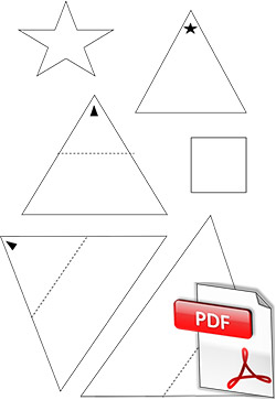 Un sapin en triangles - découpage-collage