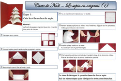 La carte de Noël : le sapin en origami